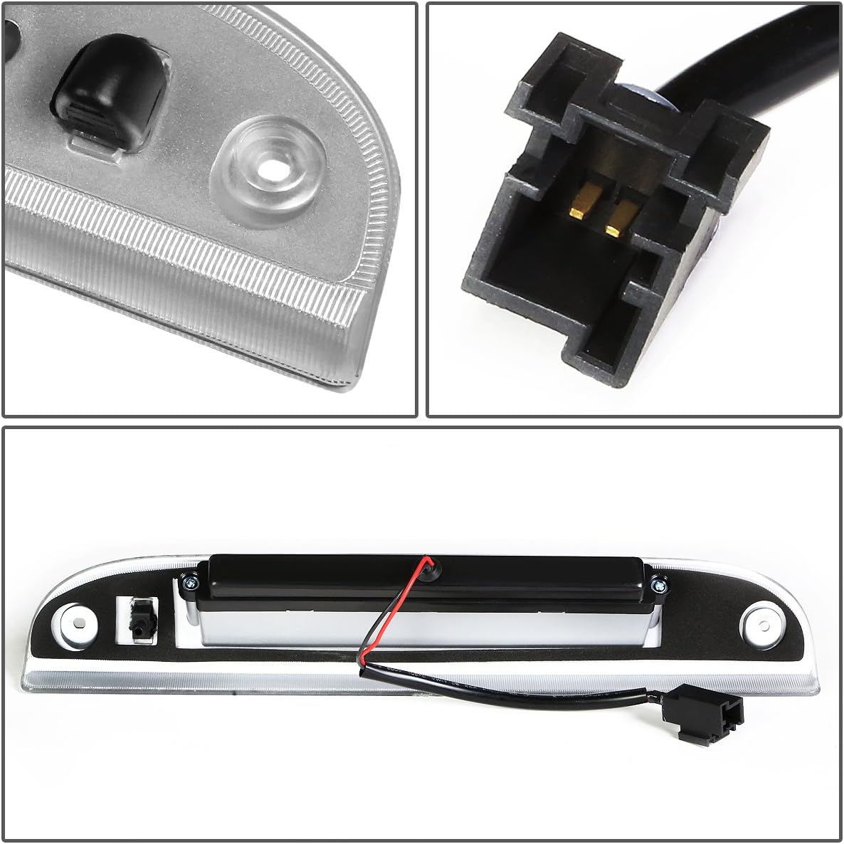 DNA MOTORING 3BL-FEXP02-LED-CH Chrome Housing LED High Mount 3rd Third Brake Light [Compatible with 02-10 Ford Explorer / 08-12 Escape / 08-11 Mercury Mariner / 06-10 Mountaineer]