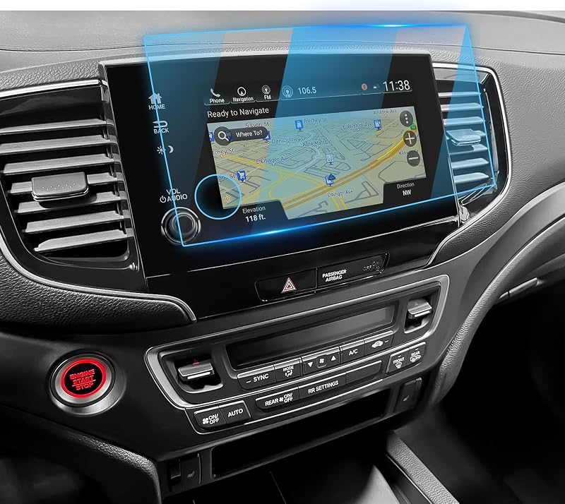 Película de Vidro Temperado 9H para Tela Touch de 8" Honda Passport 2019–2025 LFOTPP