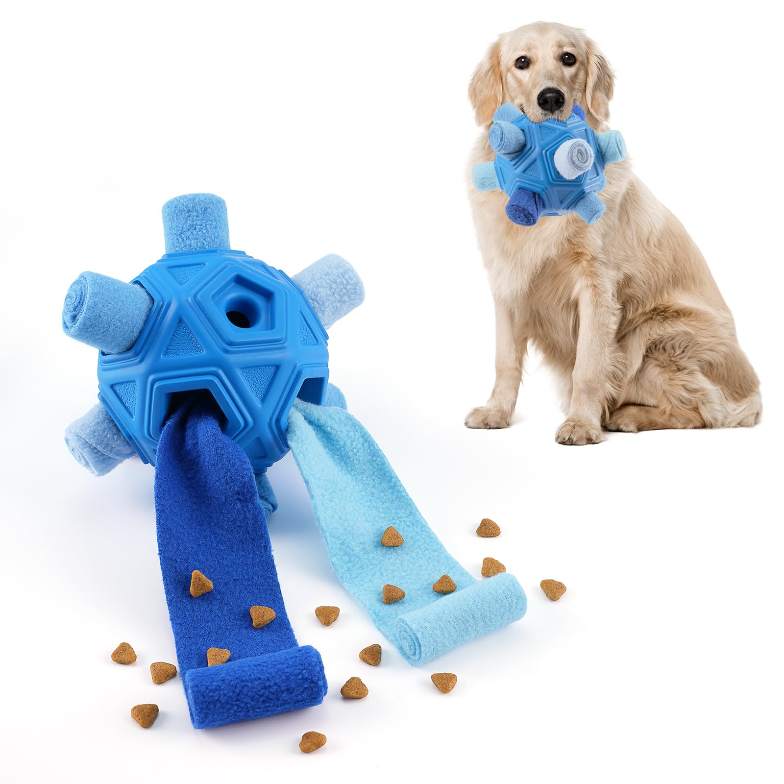 Tesytto Chewers Juguete masticable para perros, pelota de olfateo interactiva duradera para perros para buscar comida, alfombrilla olfativa, entrenamiento de comida lenta para aliviar y estimular el