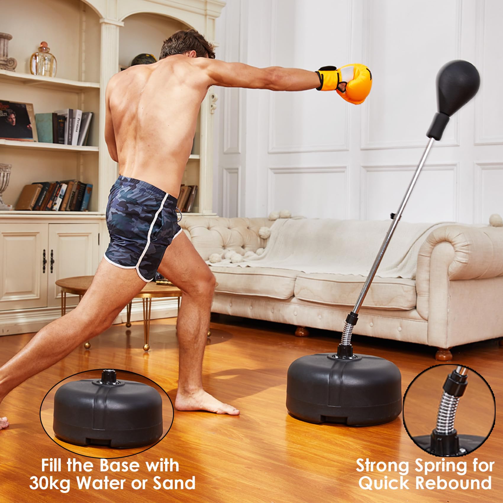 Boxing Speed Speed Bag On Spring Boxing Reflex Bag Reflex Golden