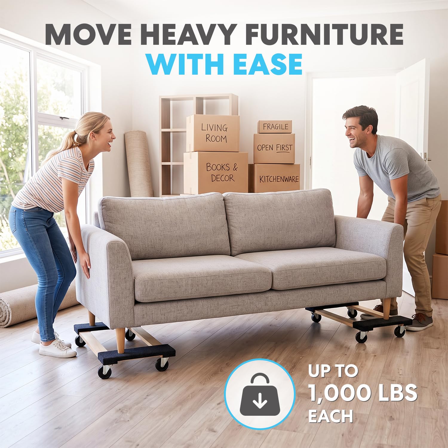 Simpli-Magic Furniture Dolly - Move Heavy Items Easily -2