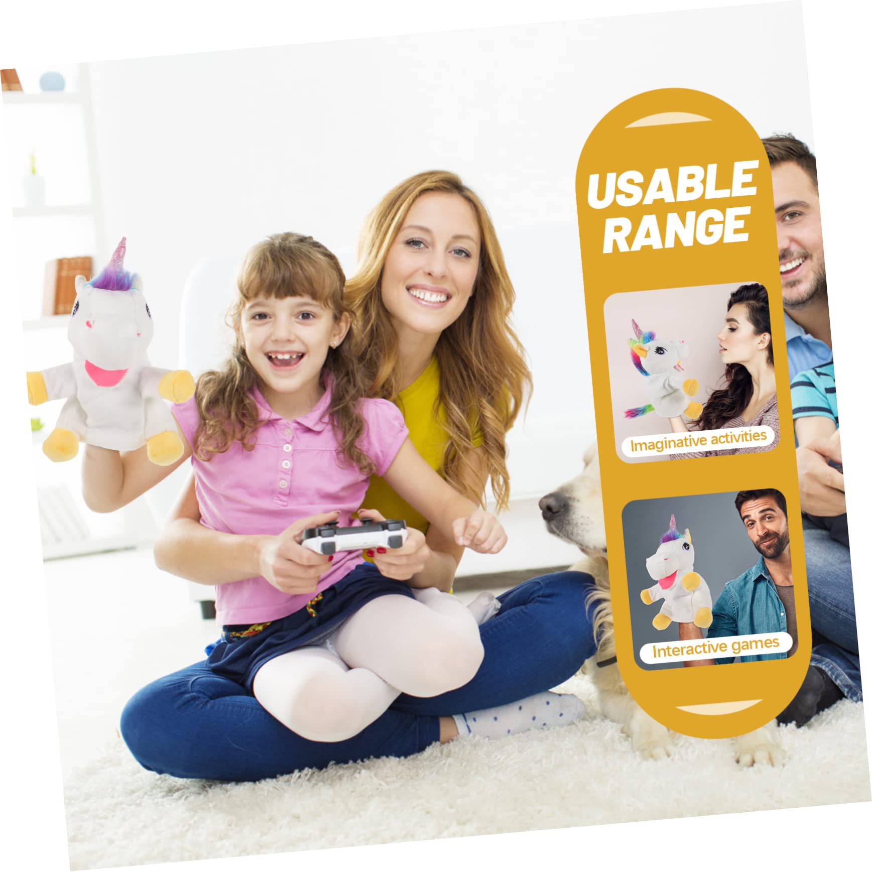 Marioneta de Mano de Unicornio para Niños, Felpa Suave y Algodón PP, Buena Elasticidad y Larga Durabilidad, Adecuado para Contar Historias Educativas