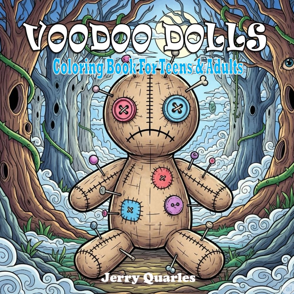 Voodoo Dolls: Coloring book for teens and adults.