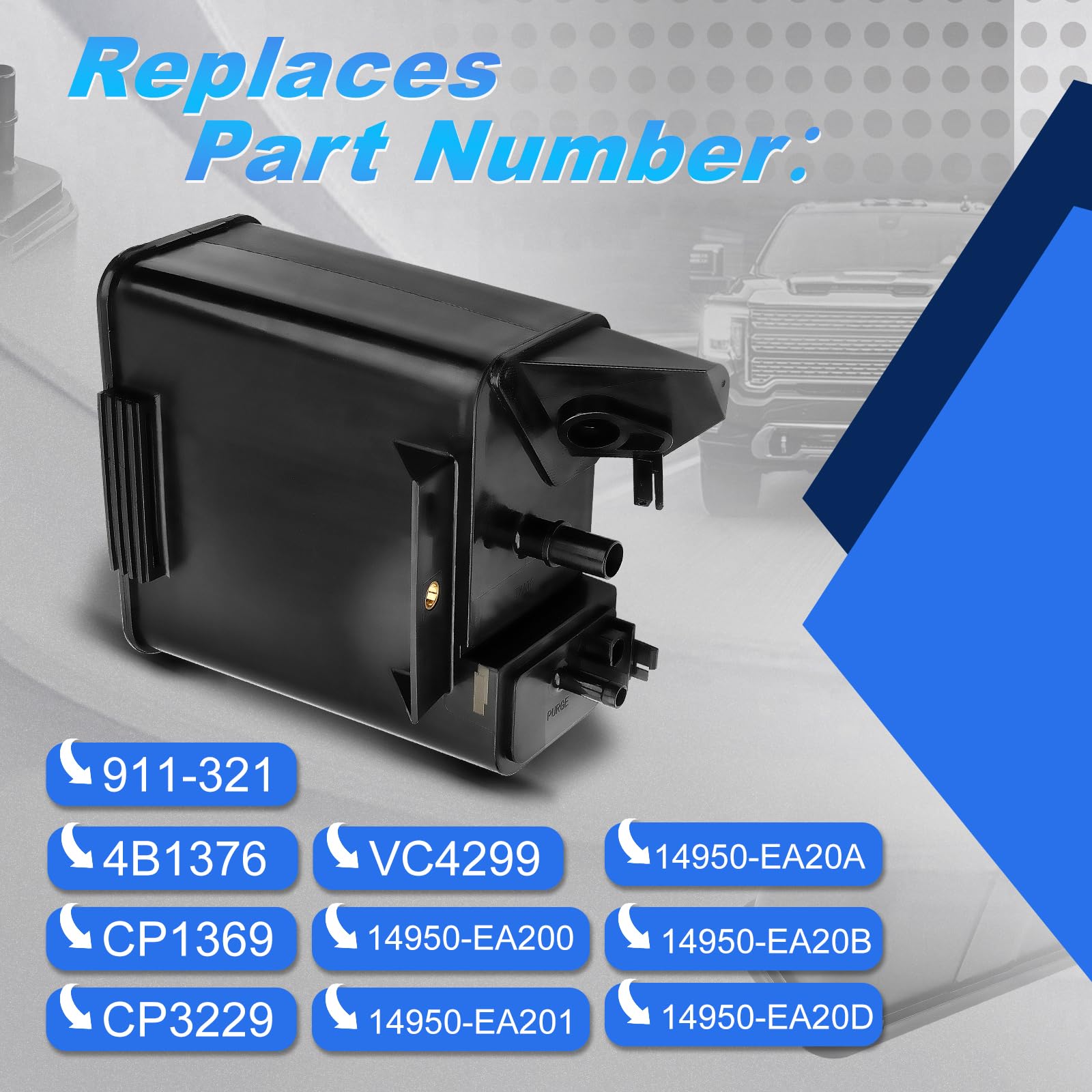 DOLKSN Evaporative Emissions Canister For Nissan Frontier Xterra Pathfinder 2005-2021 14950-EA200