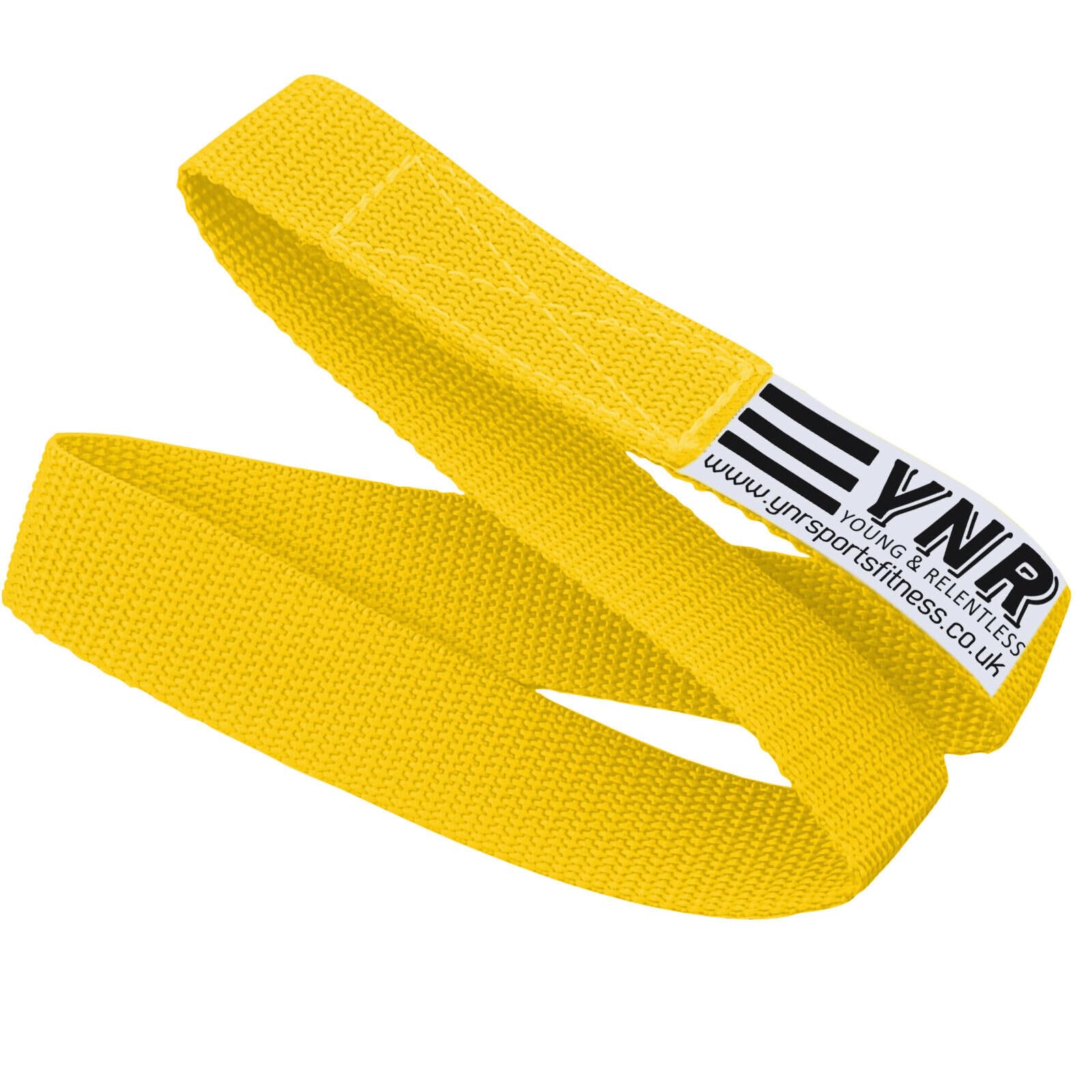 3BPRO Premium Gymnastic Bar Loops Straps, hand grip, palm protection, guards (30CM, Yellow)