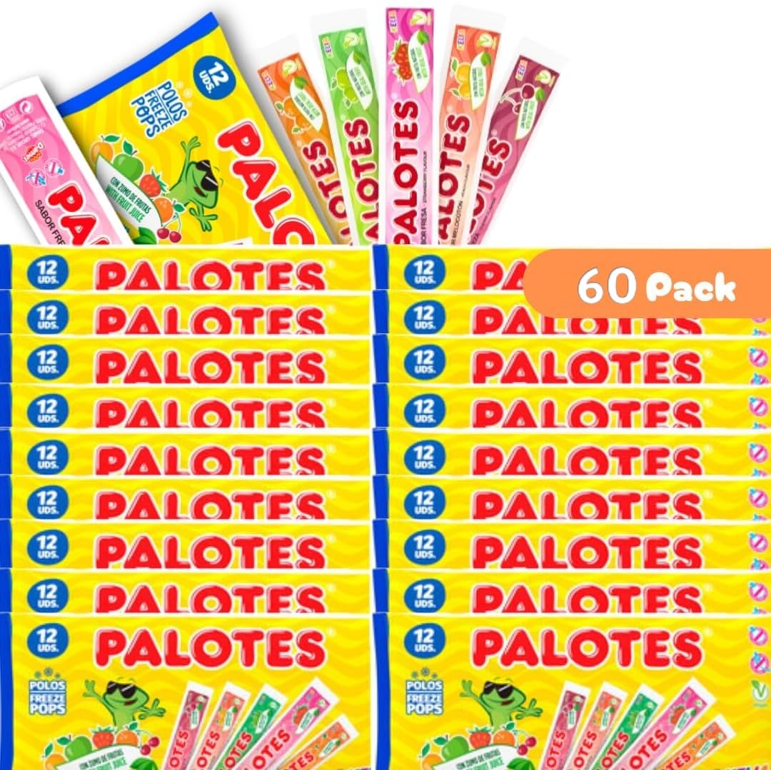 Polos Flash Kelia SIN AZUCAR - 60 Unidades de Flash - Polines Flax Sin Azucar - 5 Sabores: Fresa, Cola, Naranja, Limon y Frambuesa - Polos Kelia Sin Azucar - 5