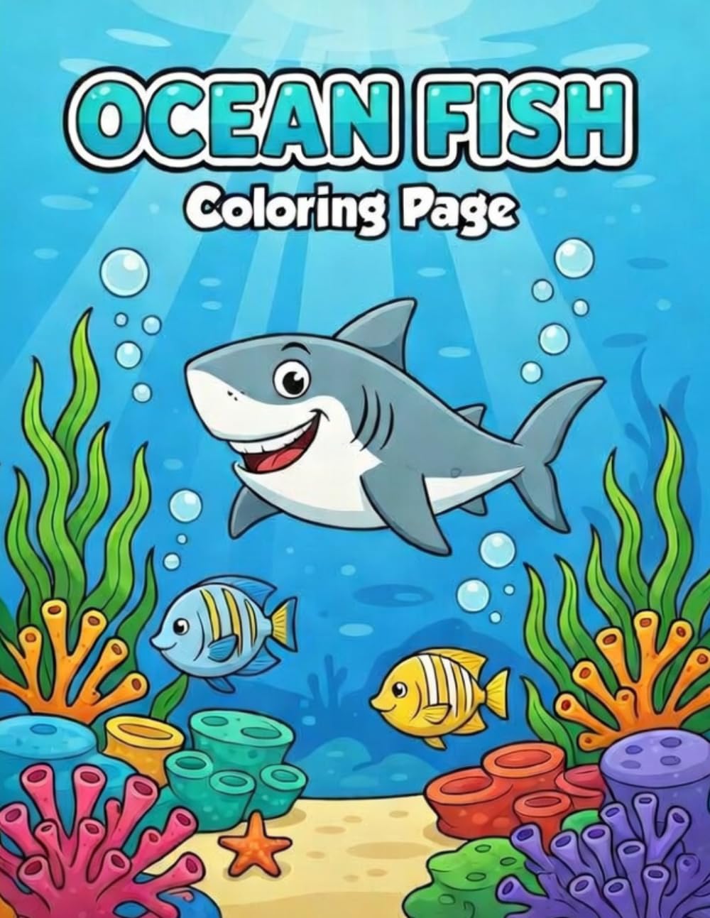 Ocean fish coloring page