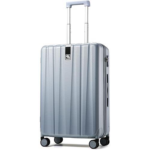 Hanke 20 Inch Carry On Luggage 22x14x9 Airline Approved Lightweight PC Hard Shell Suitcases with Wheels Travel Luggage Rolling Suitcase Travel Luggage Bag for Weekender(Gray)