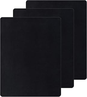 Leather Repair Kit Black for Car Seats Couches & Elbow, 3 Pcs Self-Adhesive Sticker for Leather & Vinyl Repair, First Aid Set for Furniture, Sofas, Belts, Handbags, Jackets, 8 × 11 Inch (Black)