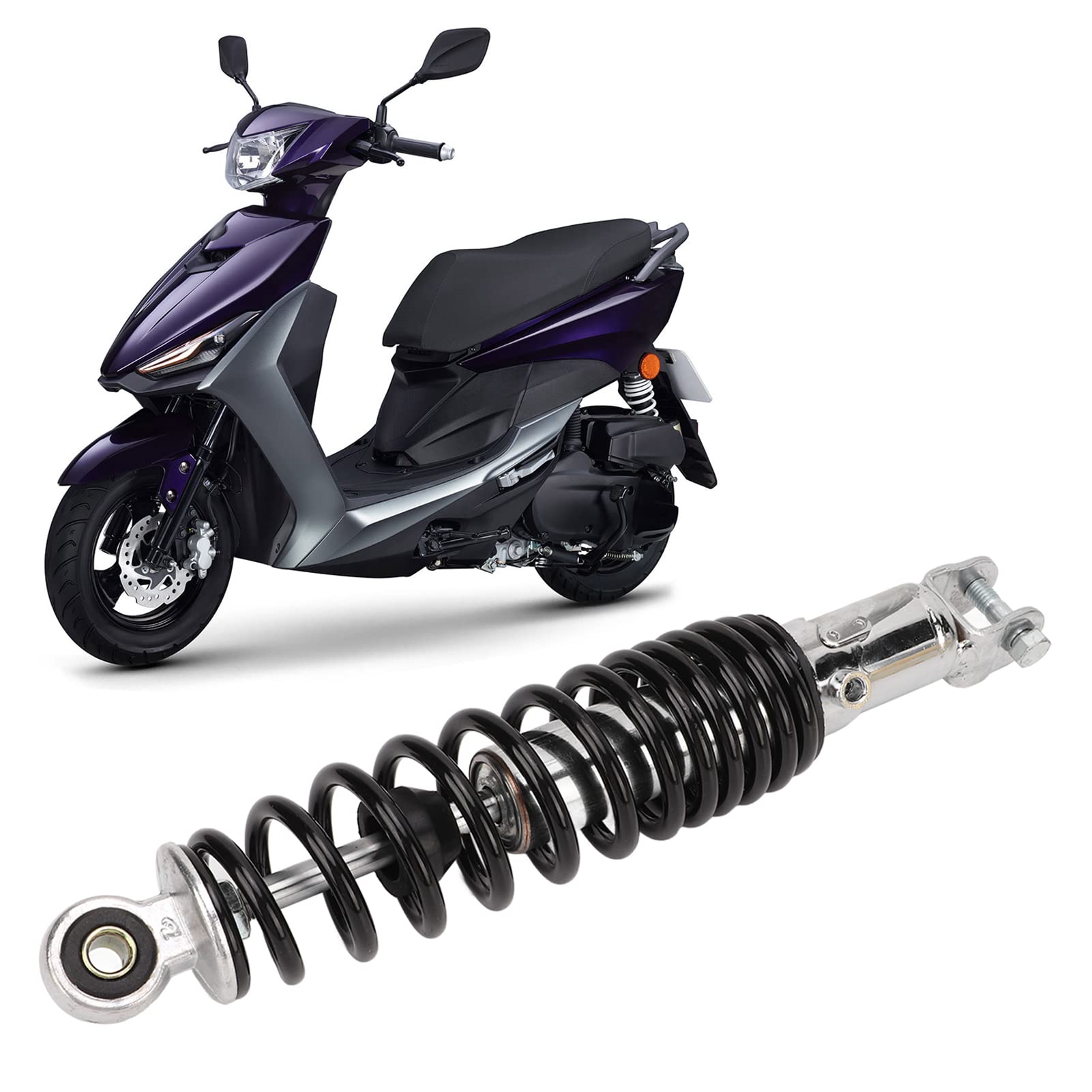 Ammortizzatore Posteriore Accessori Scooter 300MM 3000LB per JOG 100 Nero Moto