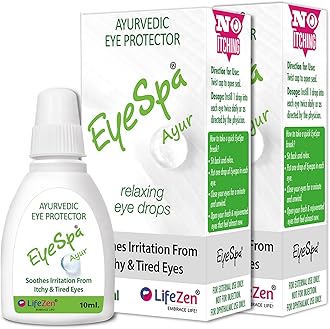 EyeSpa Ayur - Ayurvedic Eye Drop | Relieves Dryness, Redness, Itching, Cooling | daily-use Eye Drop with Triphala, Rose water, Bhringaraj, Honey | 10ML (Pack of 2)