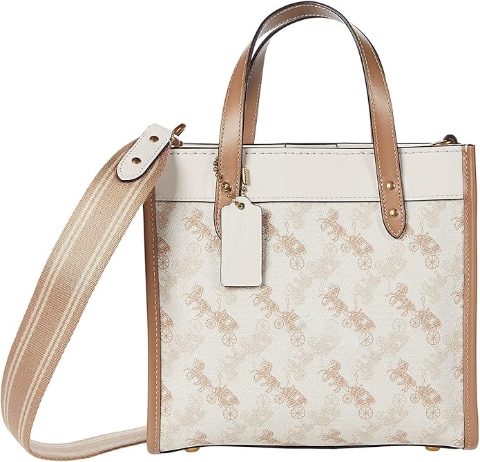 Achat Vente Coach Auto Maif Fr COACH Signature Carriage Sac en toile enduite 22, (B4/Chalk Tan Taupe