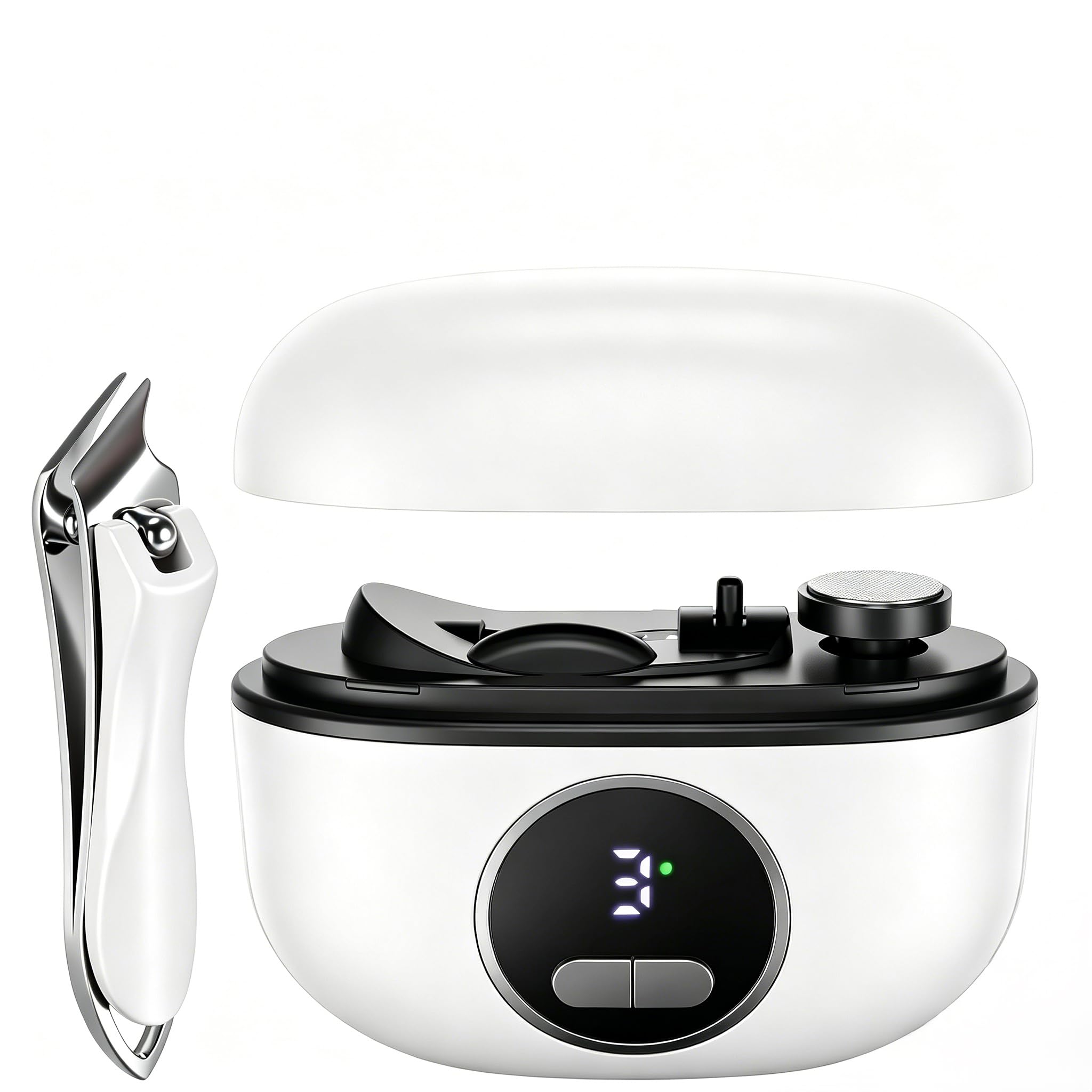 Coupe-ongles électrique 4 en 1 rechargeable USB avec LED et collecteur