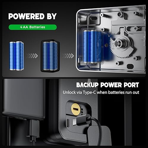 Miniatura 5 de Cerradura de puerta inteligente, cerraduras electrónicas para valla al aire libre, cerradura de borde inteligente sin llave, cerraduras de teclado