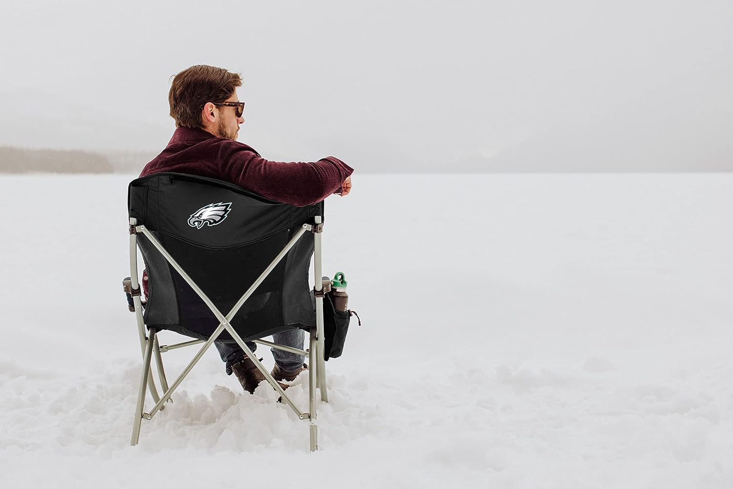 Picnic TIME NFL PT-XL Heavy Duty Camping Chair, XL Beach Chair, 400 lb Capacity Camp Chair