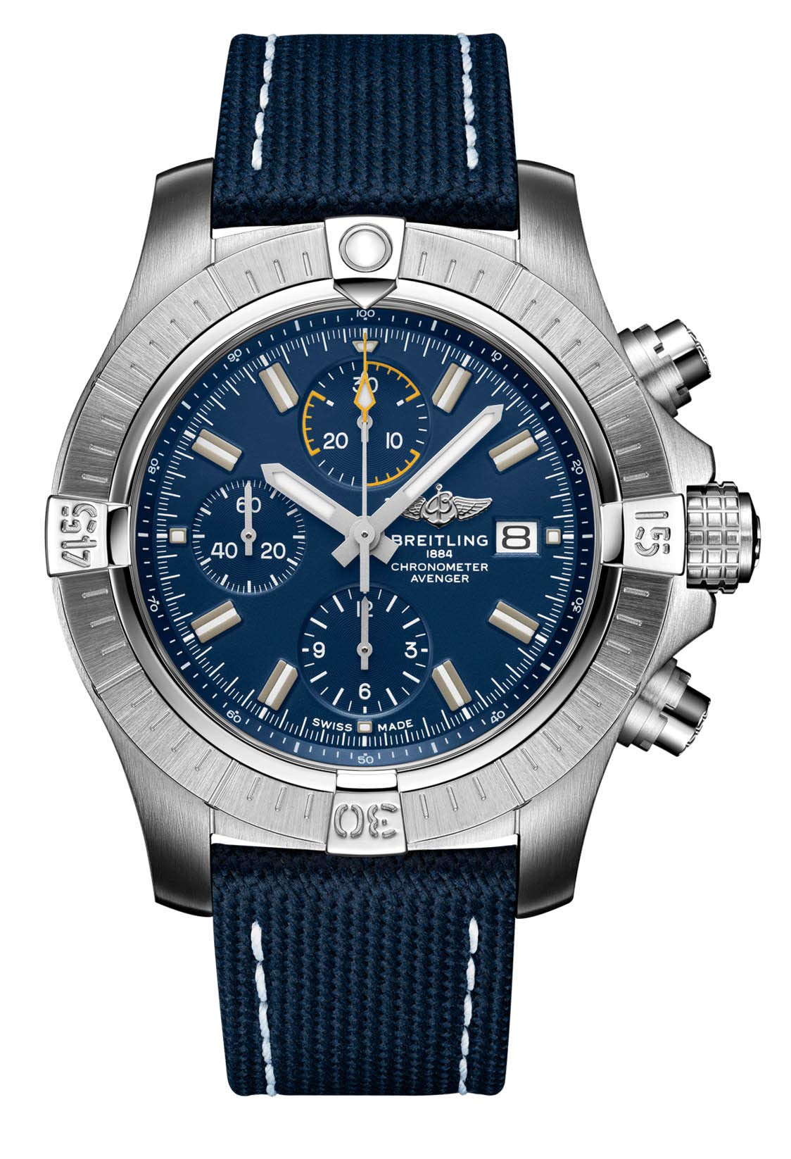 Avenger Chronograph 45mm Blue Mens Watch Blue Chronograph, blue, Chronograph