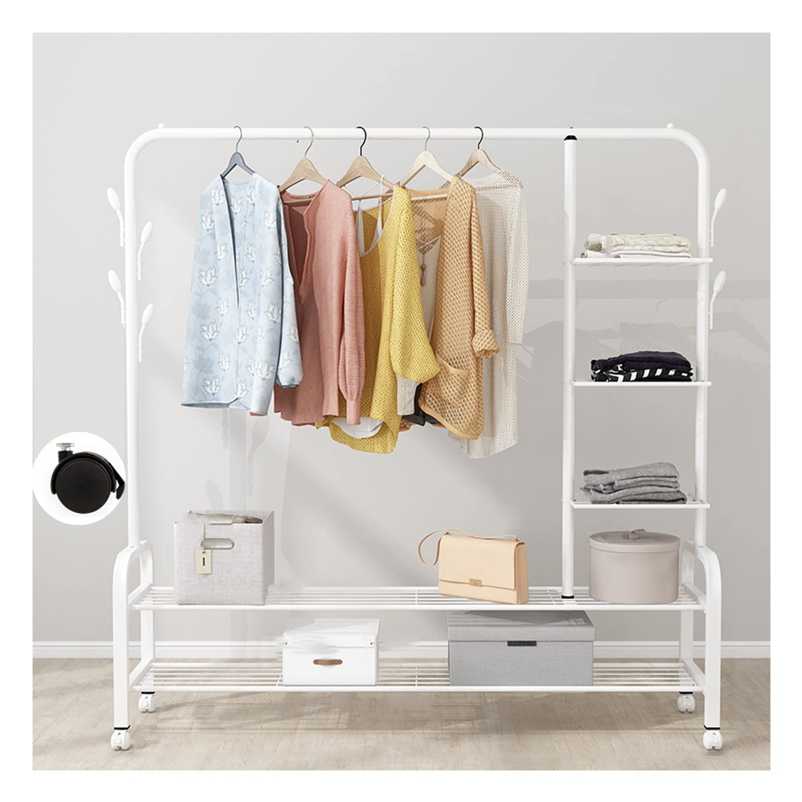 Présentoir à vêtements robuste 150 cm réglable pour vider vos placards