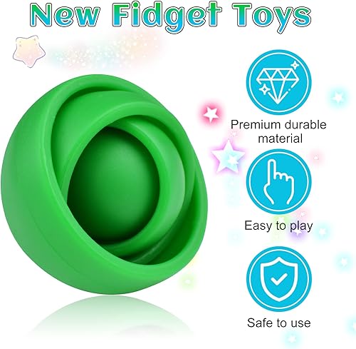 Miniatura 2 de Juguete antiestrés para adultos, 4 piezas de fidget spinner para adolescentes, ideas de regalo para niños de 8 a 12 años, juguete para aliviar el