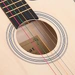 38'' Full Size Adult 6 Strings Cutaway Folk Acoustic Guitar for Students Beginners (Blue)