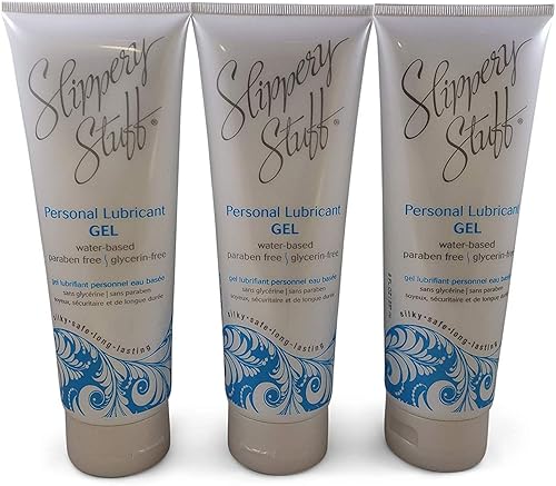 Slippery Stuff Gel lubricante personal a base de agua, 8 onzas (paquete de 3)