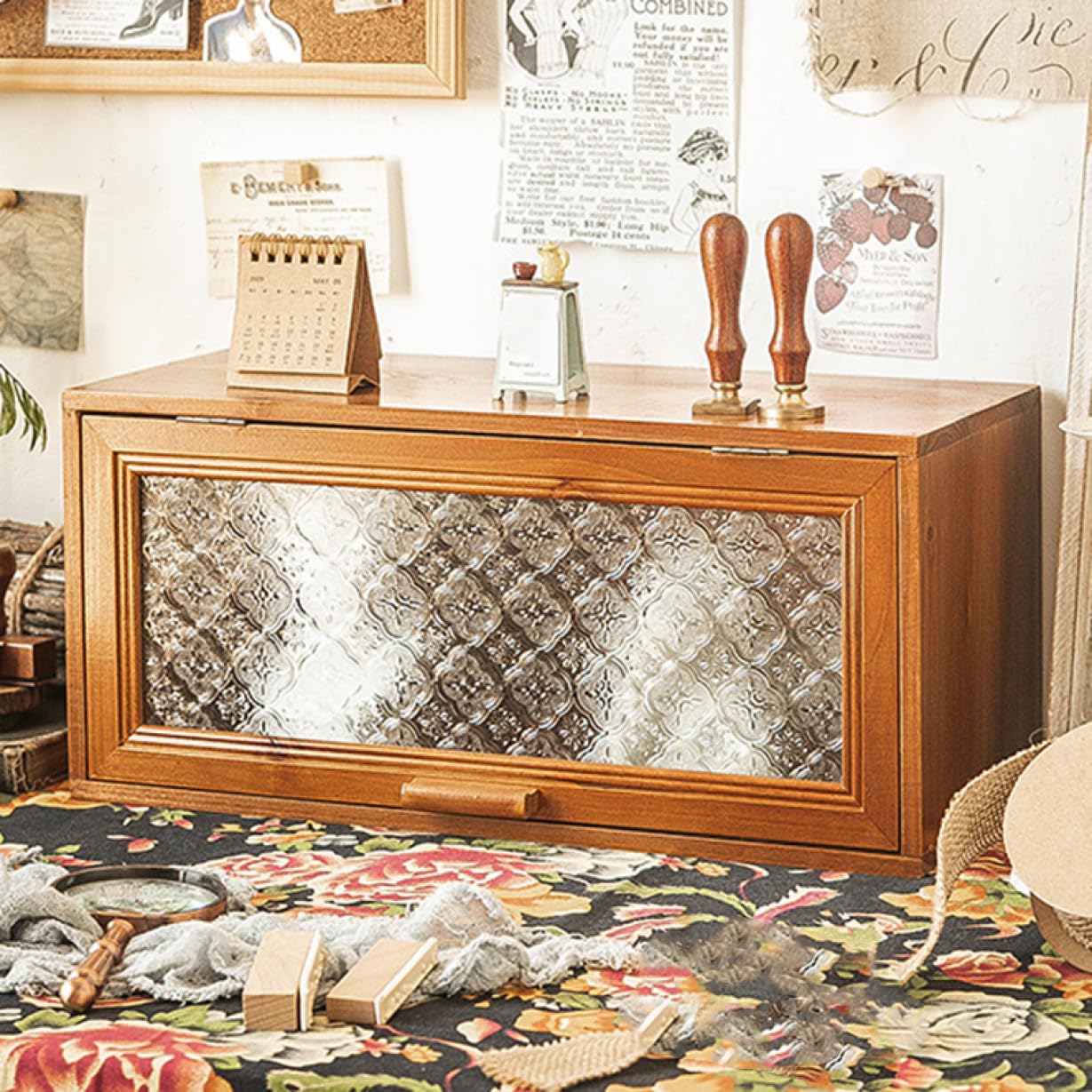 Amazon｜MJKQ9 ミニ食器棚 卓上食器棚 42*18*19cm*3 ミニカップボード