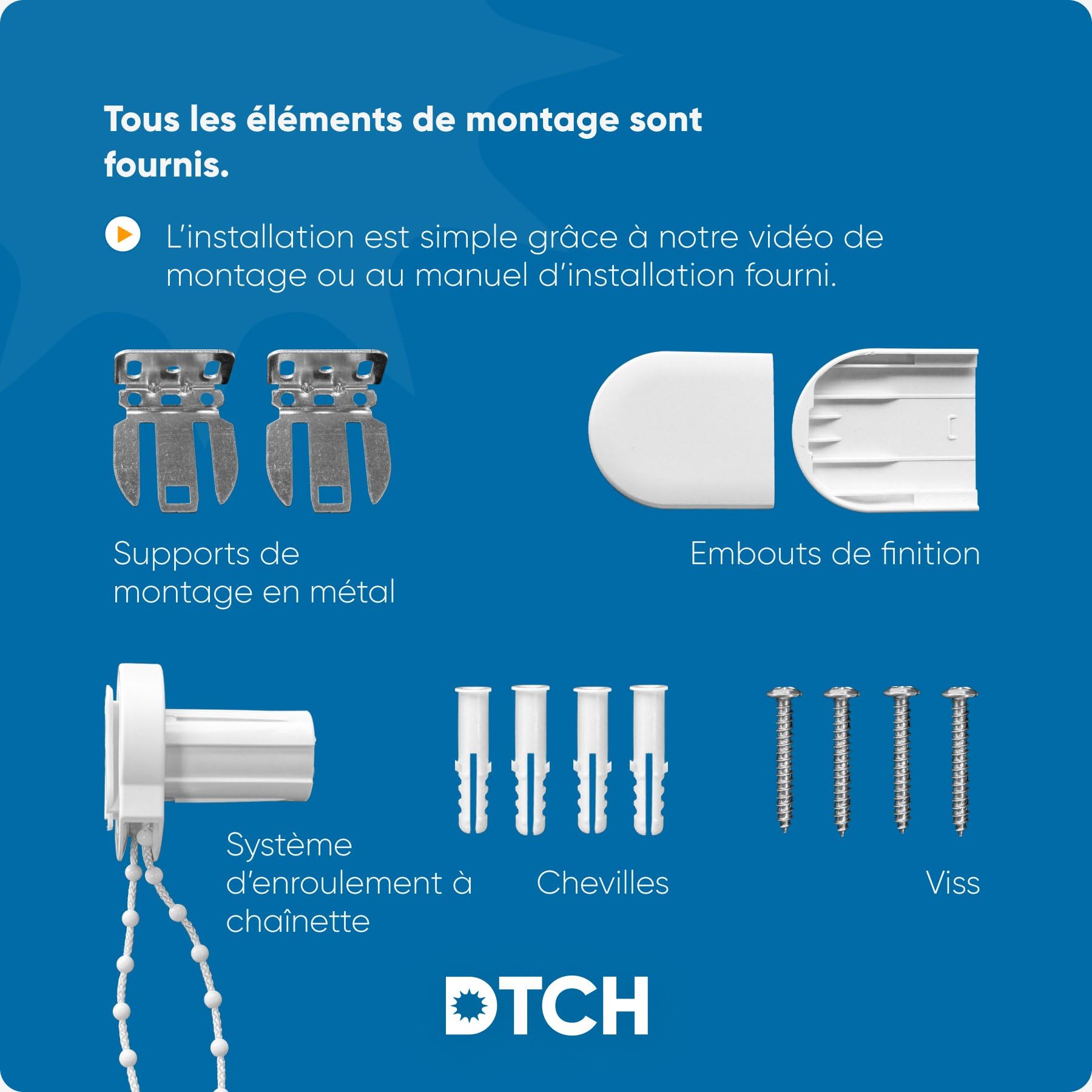 DTCH® Store Enrouleur tamisant, Sable, 170 x 190 cm