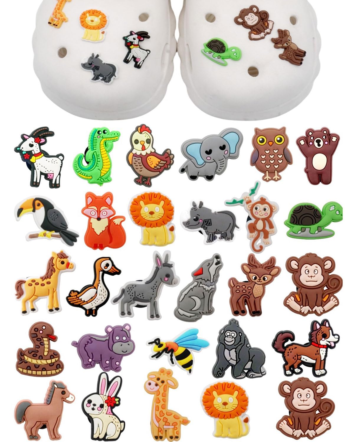 Adornos para Zapatos Crocs Charms 28PCS para Mujeres Niños