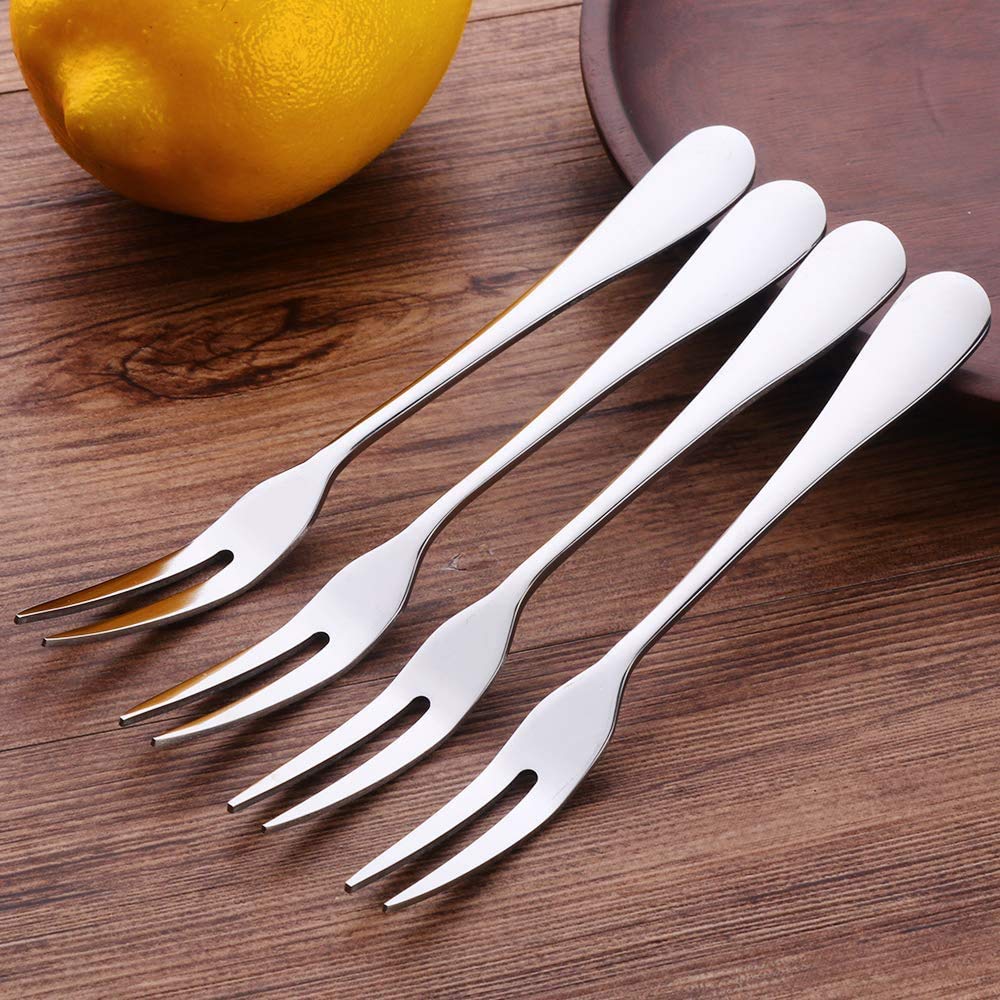 FANSEZQ 10 Fourchettes à Fruits Acier Inoxydable 304 - Avec Boîte De Rangement
