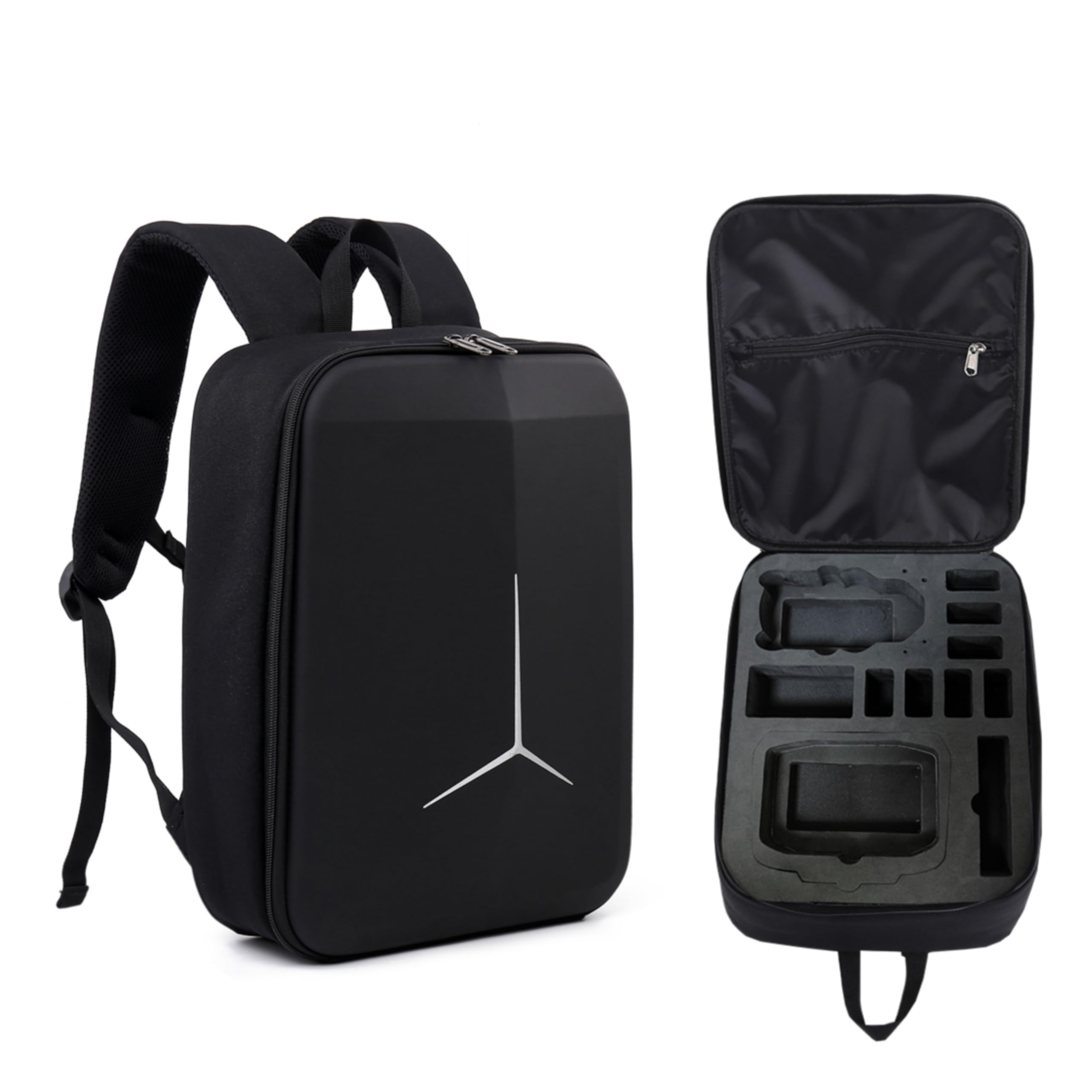 GetZget Nylon Carrying Case Bag For Dji Mini 4 Pro & Accessories, Compact Bike Travel Protection With Eva Foam Backpack (Black)-image-23