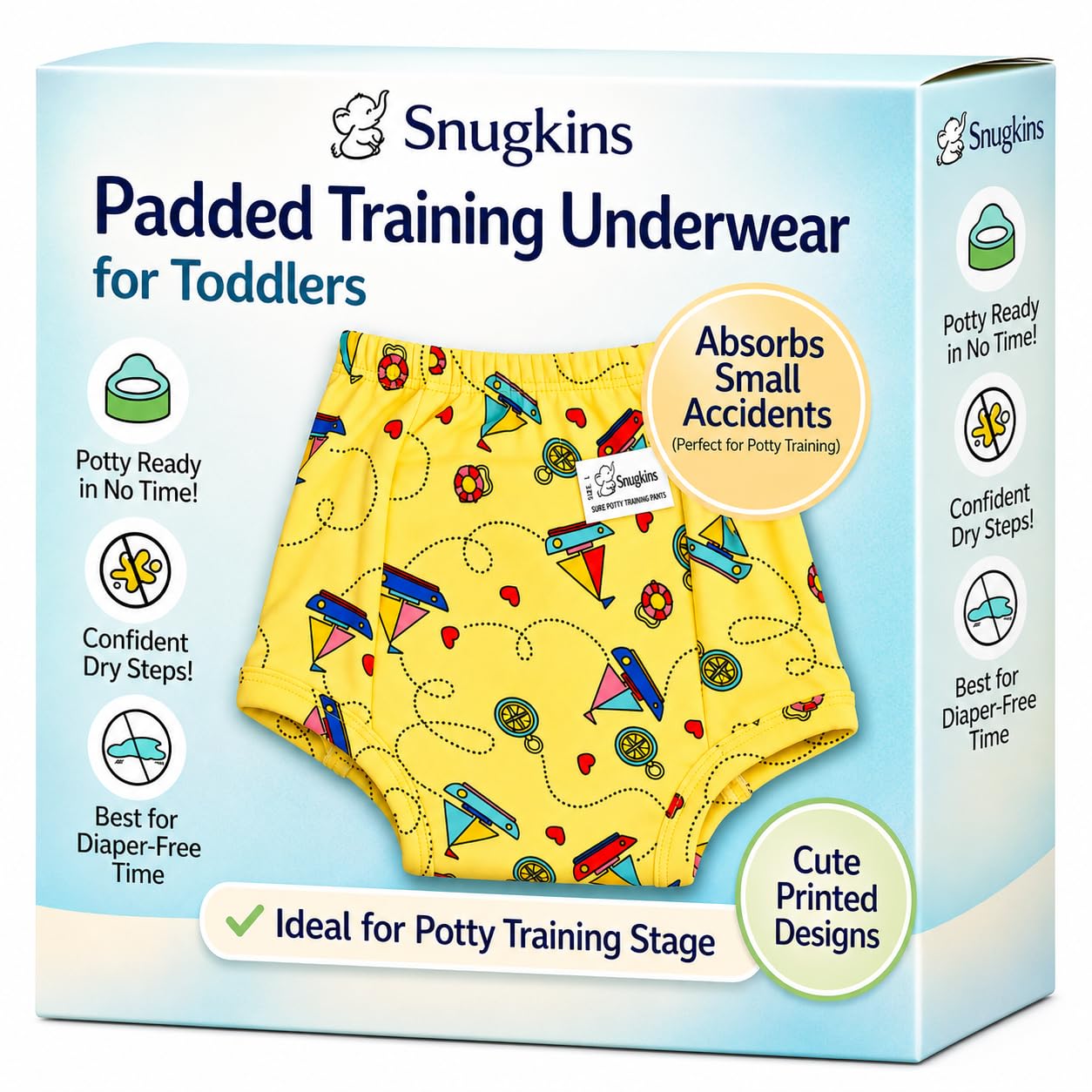 SNUGKINS Potty Training Pull-up Pants | Padded Underwears for Babies/Kids/Toddlers.-image-11
