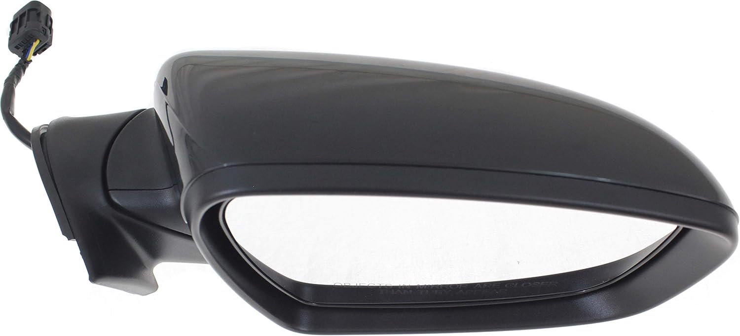 Kool Vue Passenger Side Power Heated Mirror for Kia Forte Forte5 Forte Koup 2014-2016 Manual Fold Without Signal Light & Puddle Lamp Paintable Sedan