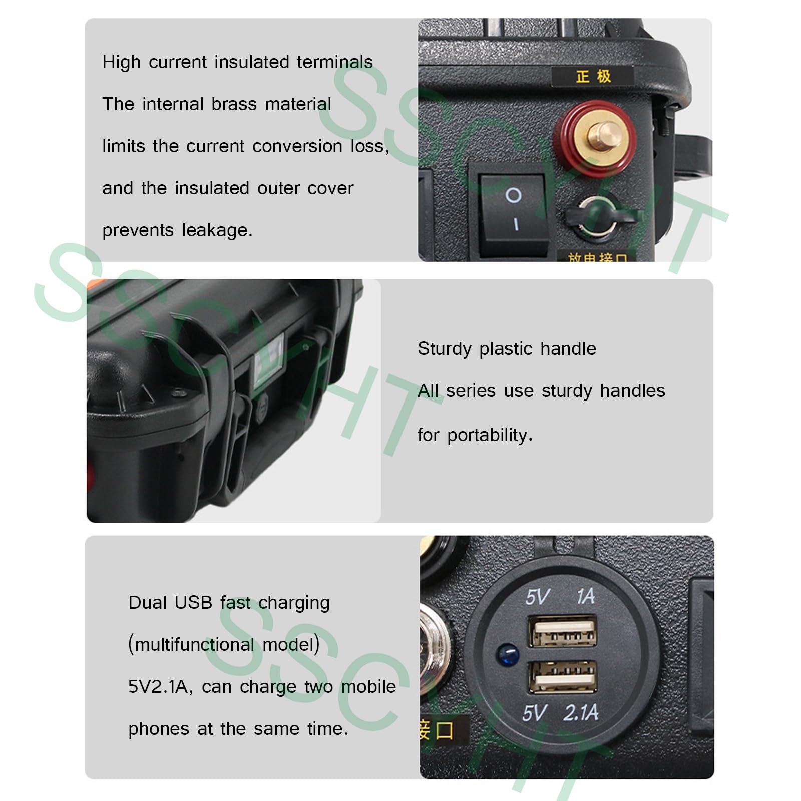 Batteria al Litio 12V 24V 48V 60AH 80AH 100AH 120AH 150AH 200AH Batteria per propulsore da Esterno Ultraleggera Impermeabile ad Alta Potenza per Barca a Motore
