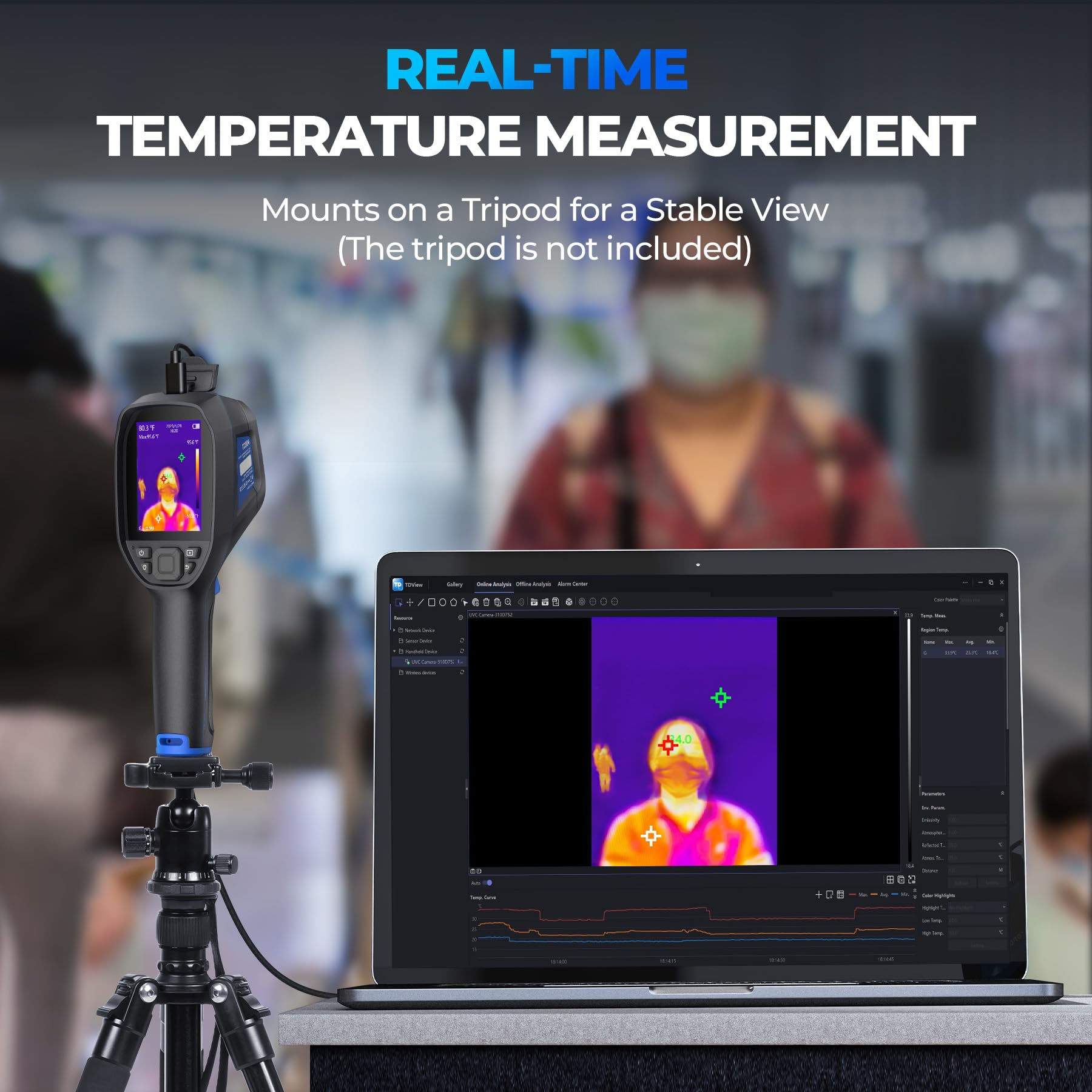 TOPDON Termocamera Professionale TC004, Risoluzione TISR 512x384, 64GB, Telecamera Termica con Registrazione Video, Wi-Fi, Display da 3,5″, -20°C a 550°C, per HVAC, Perdite Acqua, Casa ed Elettriche