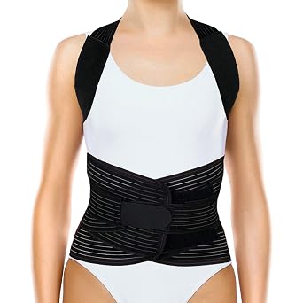 ORTONYX TLSO Full Back Support Brace with Removable Dorso-Lumbar Pad - Lightweight, Breathable - Pain Relief, Thoracic Kyphosis, Herniated Disc / ACHB5248-M