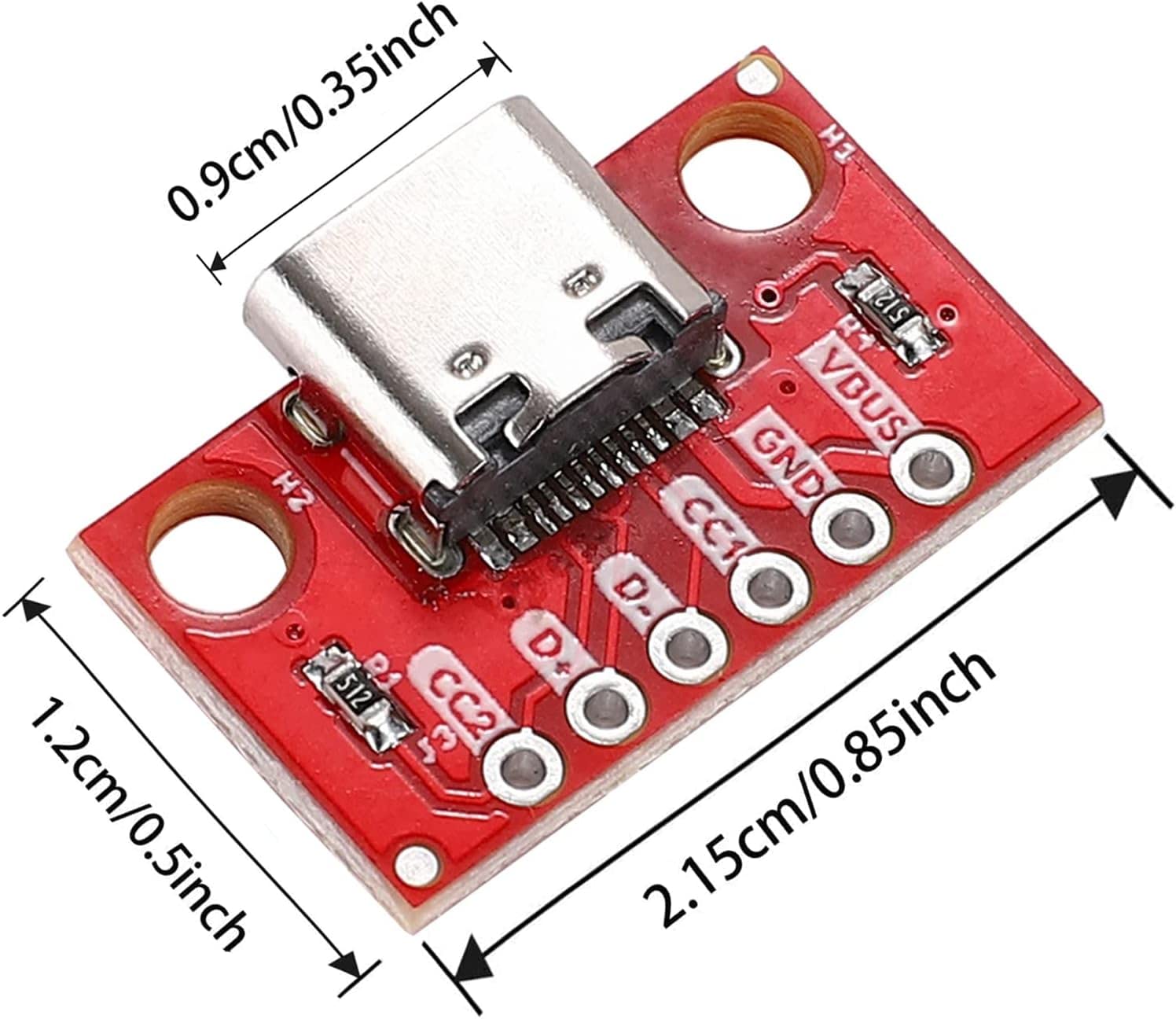 PENGLIN 5 pezzi USB tipo C Breakout Board Seriale Breakout Presa 16P 2,54 mm PCB Converter Board