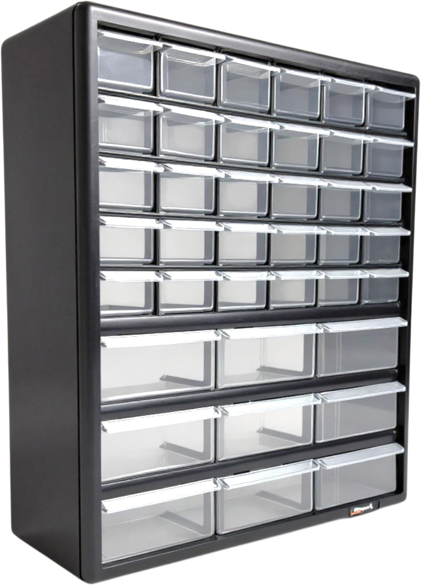 Homak Parts Organizer, Black, 39 Drawers