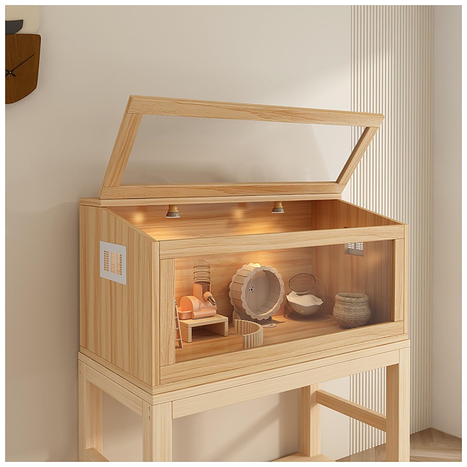 Jaula para Hámster, Caja De Alimentación para Pollos Rutin, Hábitat para Animales Pequeños, Fácil De Montar Y Limpiar, para Conejos, Cobayas, Pollo Rutin(Size:100x40x40cm,Color:A)