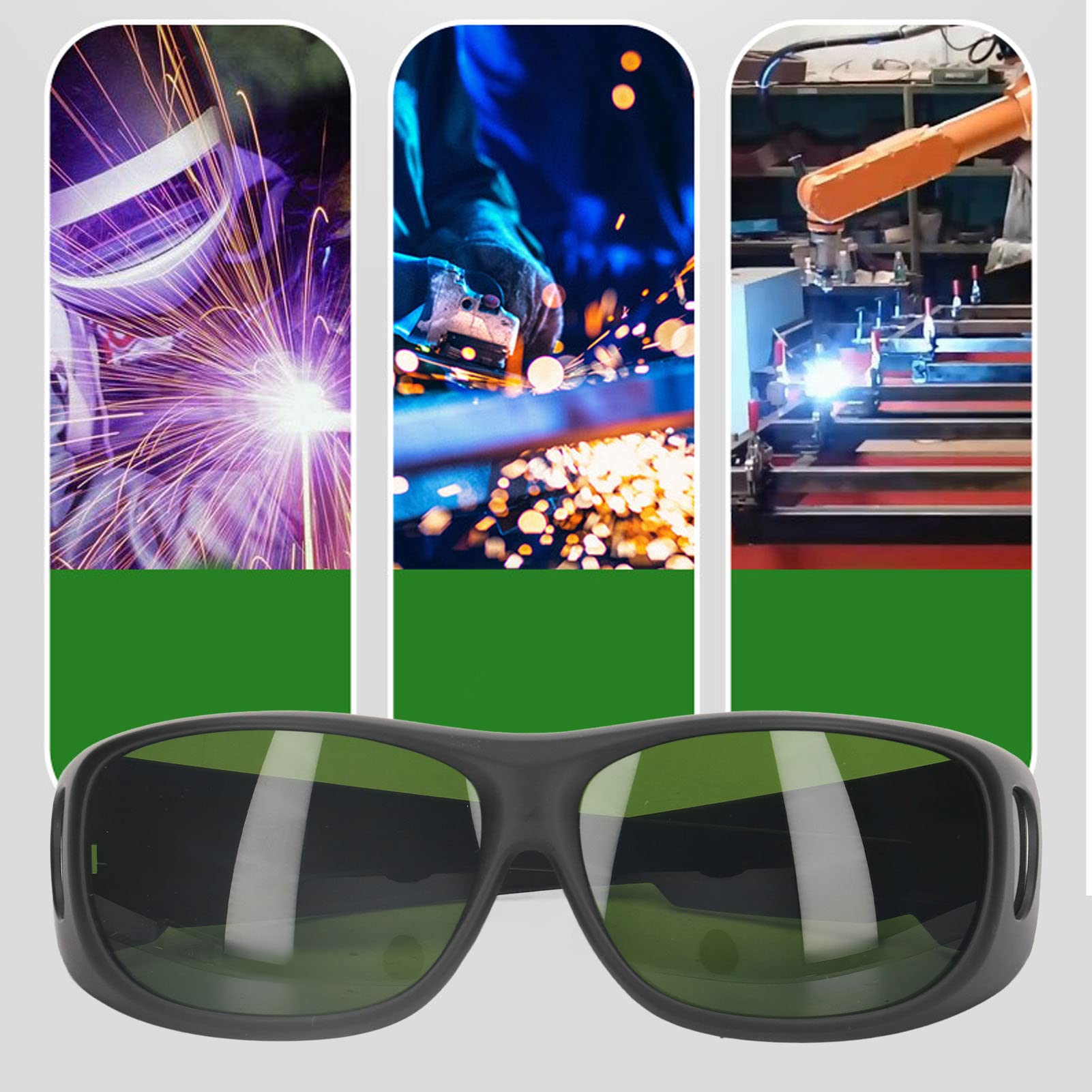 Ejoyous Gafas de Soldadura, Gafas de Soldadura Profesionales de Nailon para PC, Lentes de Filtrado UV Resistentes a los Impactos y Antiarañazos, Ajuste Ligero Antideslizante para por de Argón