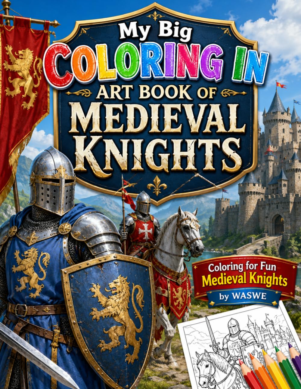 My Big Coloring In Art Book of Medieval Knights: Coloring for Fun Medieval Knights