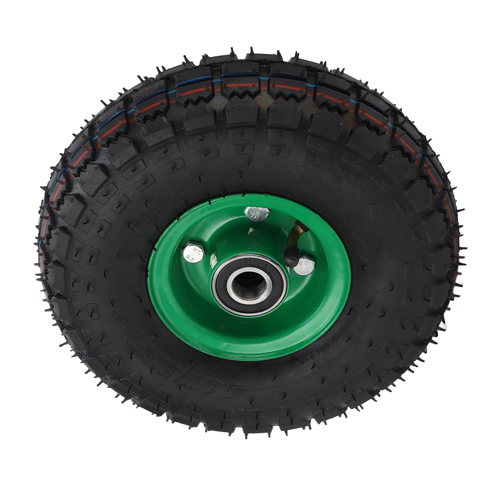 Sostituzione Ruote in Gomma da 10 Pollici 4.10/3.50-4 Pneumatici gonfiabili compatibili con carrelli da Giardino, carrelli e carriole - capacità di carico 250 kg - Cuscinetto
