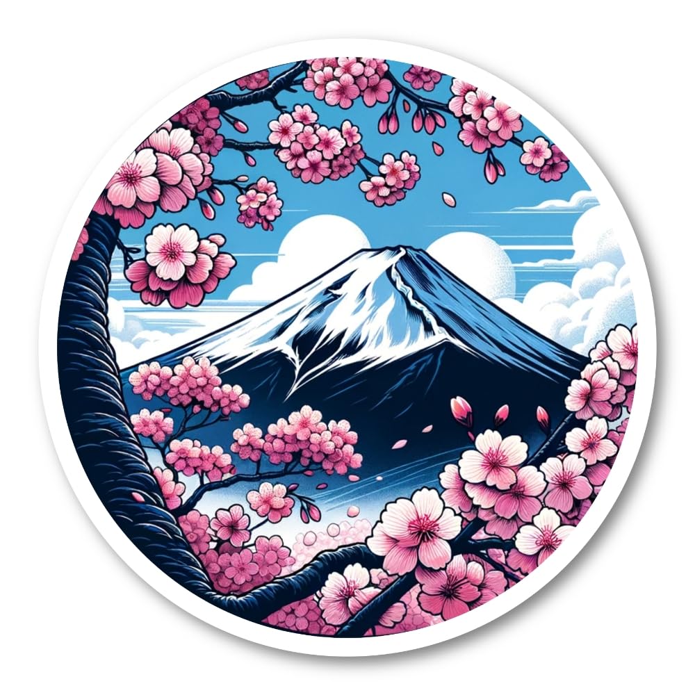 Amazon.co.jp: Biijo 富士山03 桜 和風 日本風 japan ステッカー 防水