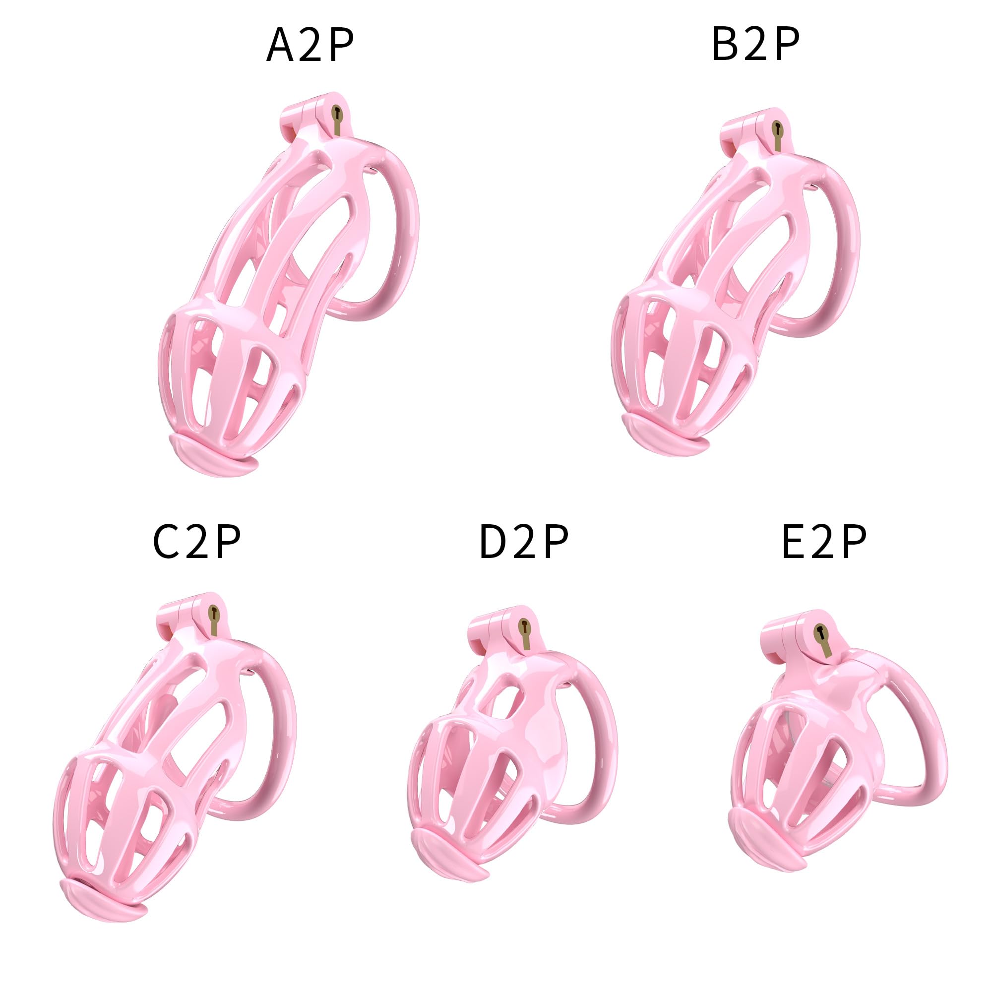 Jaula de musculación para hombre rosa con 5 anillas (anillas planas)-C2P