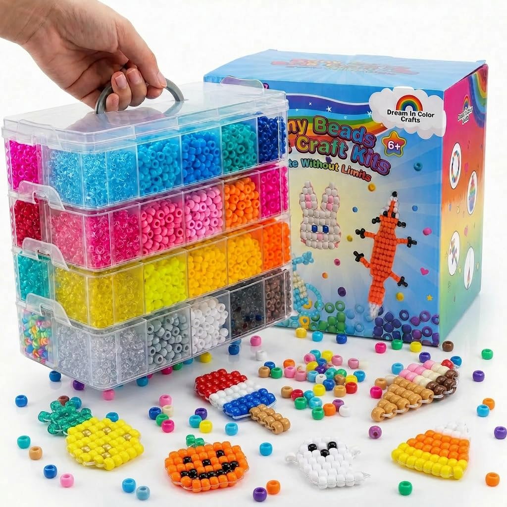 Sistenia 14000 Pcs Pony Beads Kit