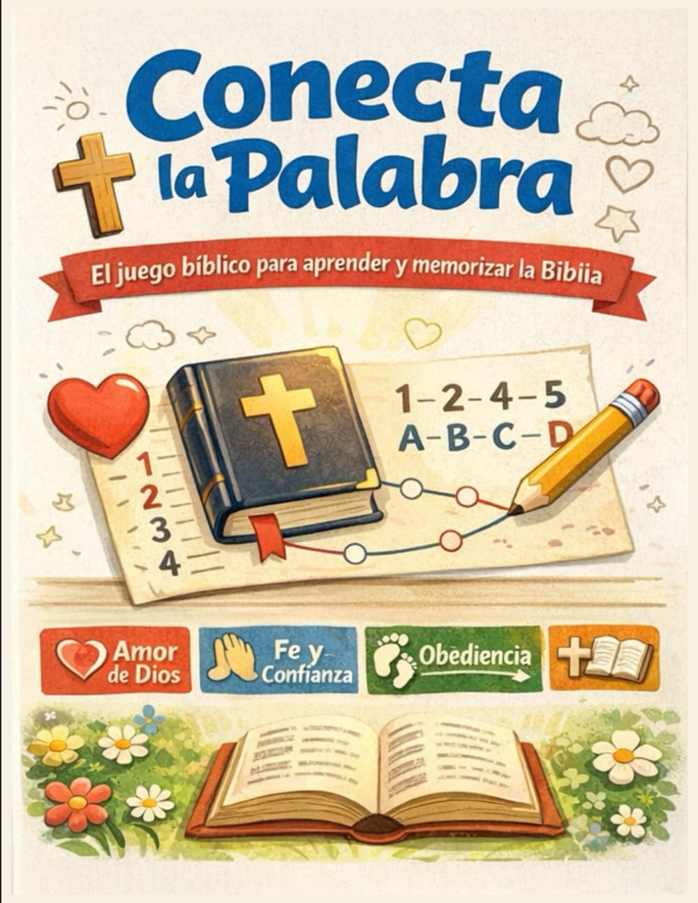 Conecta la Palabra: El juego bíblico que ayuda a niños, jóvenes y familias a aprender versículos, memorizar referencias y amar la Biblia | 125 referencias