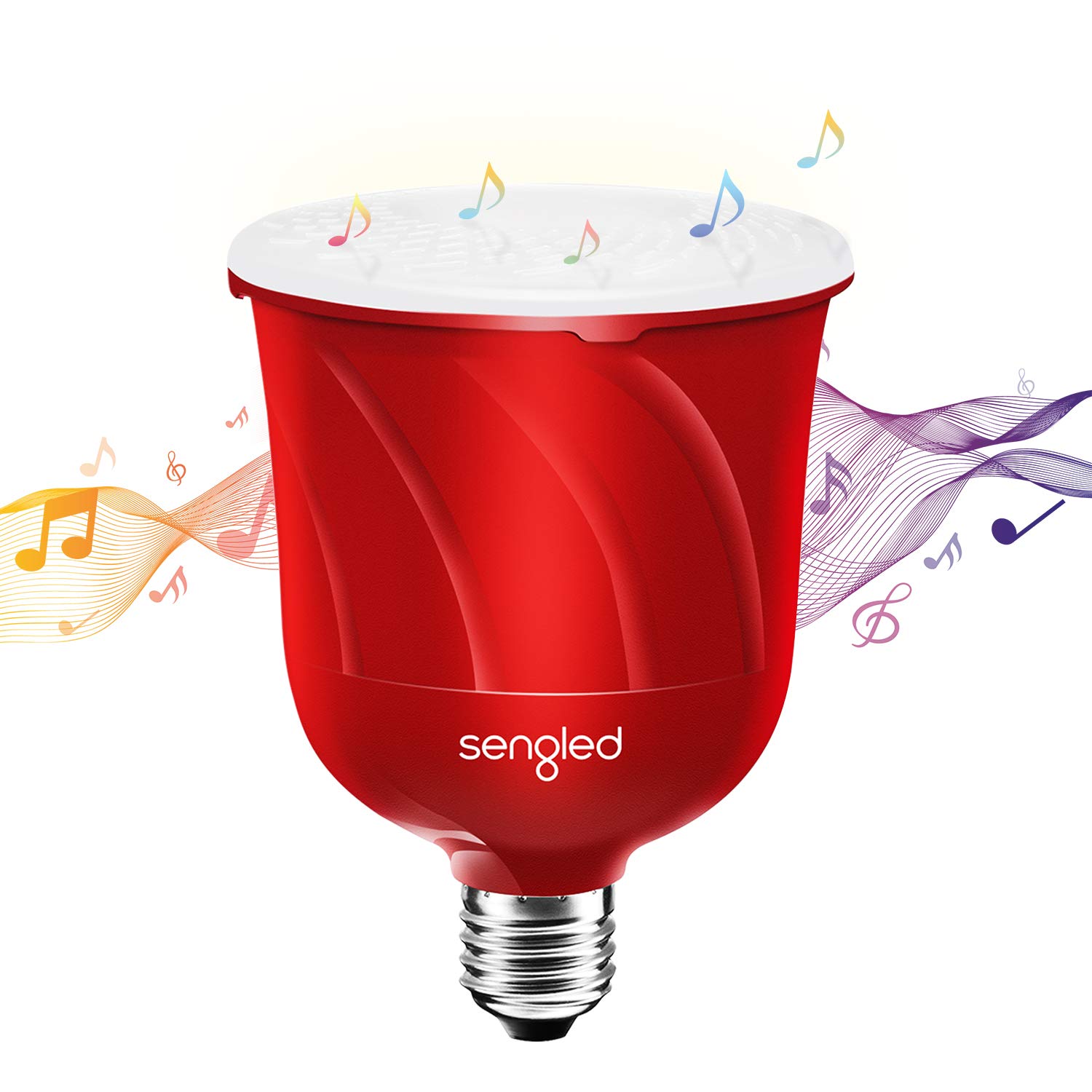 Sengled Pulse Master Lampadina Bluetooth Altoparlante E27 Led Musica Lampada Con JBL Altoparlante Bluetooth, Lampadina Intelligente Funziona Con Amazon Alexa, Controllo Da App, Rosso
