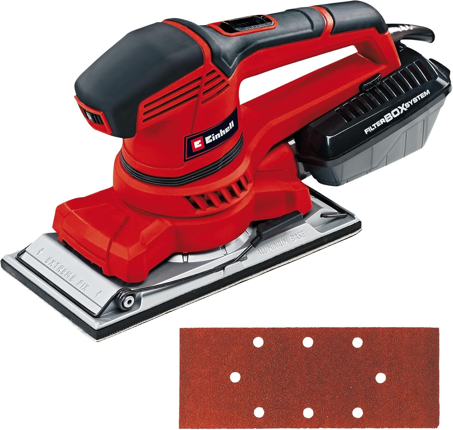 Einhell Schwingschleifer TE-OS 2520 E | 250 W | 2 mm Schwingkreis | bis 24000 U/min | 230 x 115 mm | Absaugadapter | Schleifpapier P120