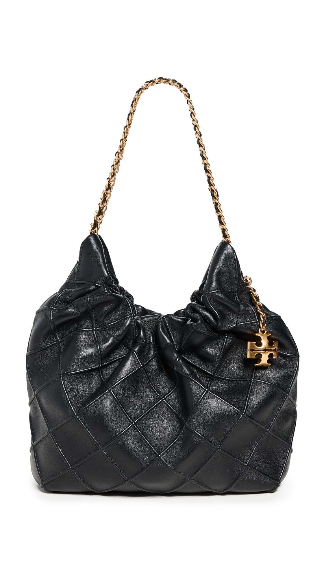 Tory Burch Women's Fleming Mini Hobo Bag, Black, One Size