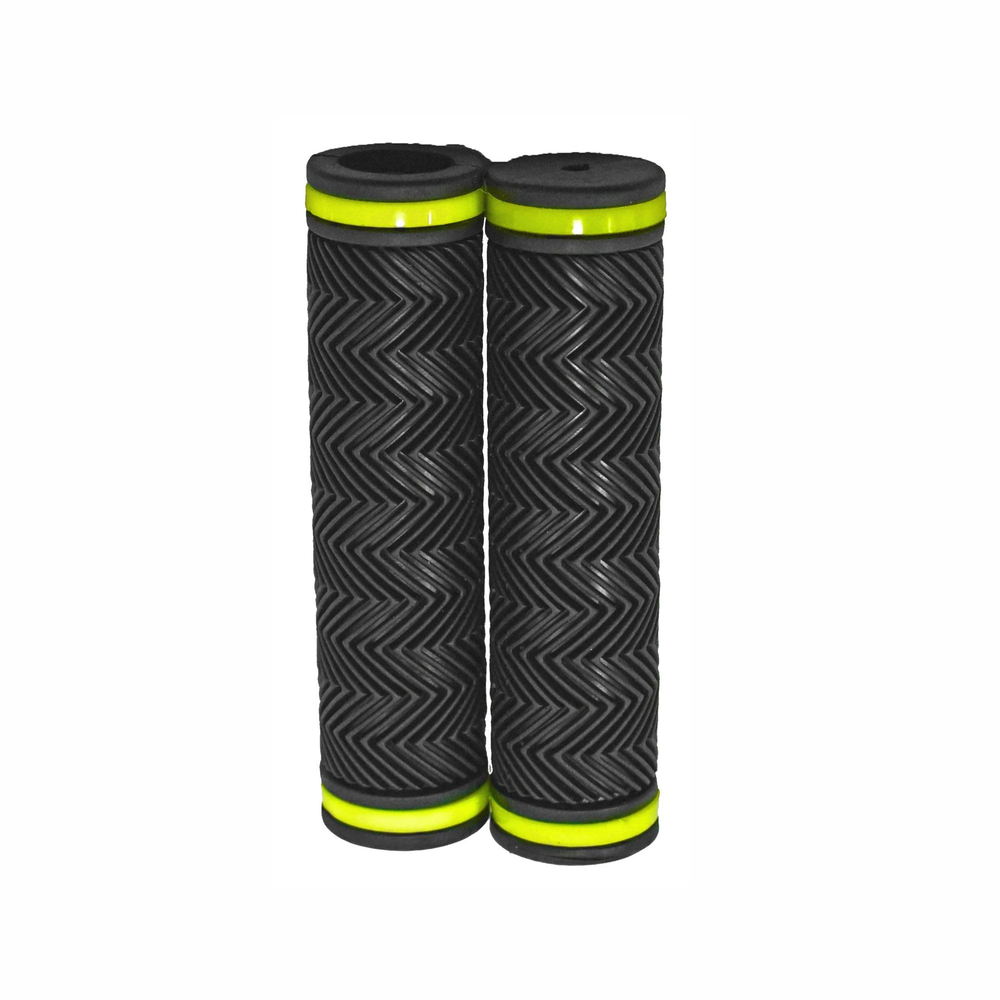 TRU Bicycle Handlebar Grip Set, Soft Rubber, Non Toxic, Anti-Slip, Standard Size Cycle Handle Grip Length, Specialized Replacement Bike Grips MTB/City Bicycle Bike (Neon) (B0CGNBNMJT) Amazon Price History, Amazon Price Tracker