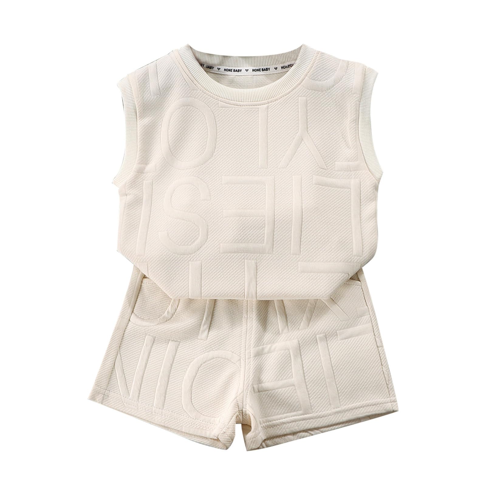 Cokbyavla Men's Beige Infant Toddler Boy Beach Outfits, Kids Clothes Boys Size 7-8 Outfits Sets Summer Two Piece Button Down Shirt Shorts Baby Boy 1St Birthday Decorations 5T(,10-11 Years)