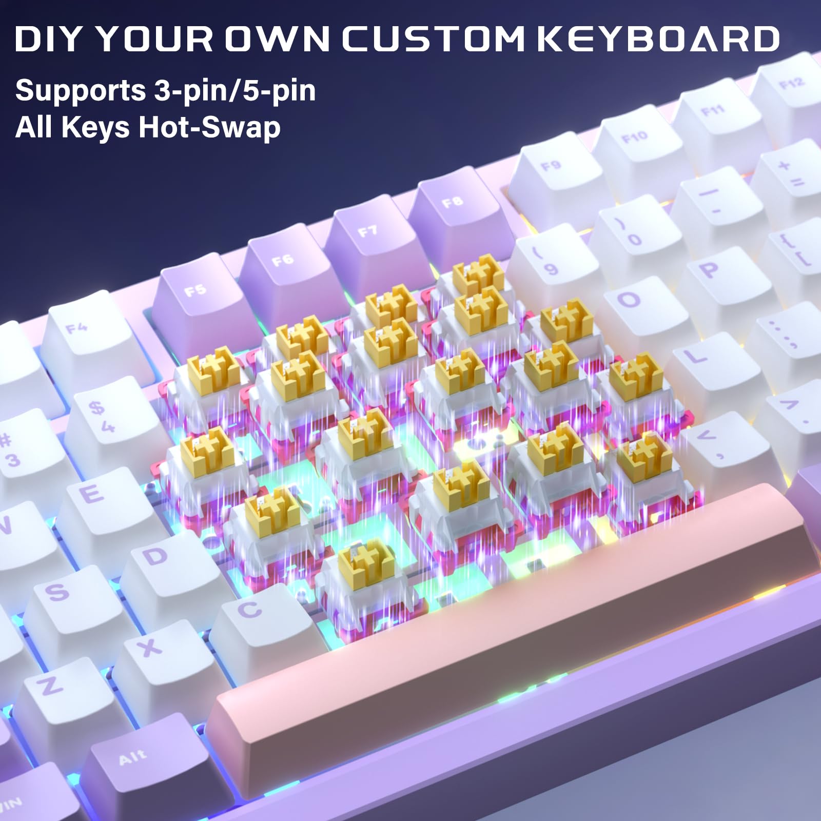 Amazon | LEOBOG HI86 ブルー メカニカルキーボード - ニンバス